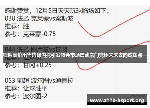 狼队高价出售边锋内托引发转会市场震动豪门竞逐未来去向成焦点一